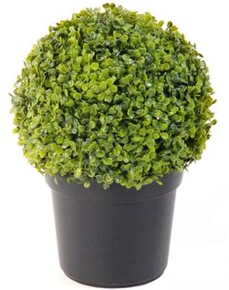 Plante artificielle haute gamme Spécial extérieur / Buis boule artificiel - Dim : H.38 x D.27 cm