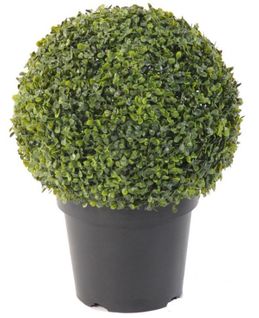 Plante artificielle haute gamme Spécial extérieur / Buis boule artificiel - Dim : H.50 x D.38 cm