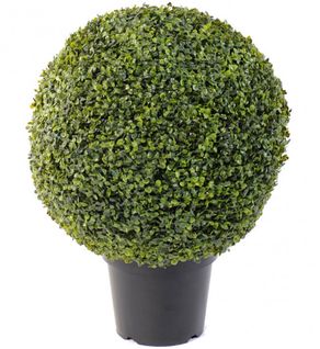 Plante artificielle haute gamme Spécial extérieur / Buis boule artificiel - Dim : H.67 x D.50 cm