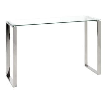 Table Haute En Verre Trempé Transparent - 120 X 40 X 78 Cm