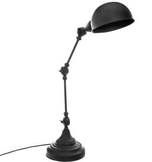 Lampe De Bureau En Métal Couleur Noire - L.32 X L.15 X H.55 Cm