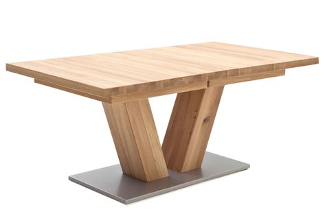 Table À Manger Extensible En Chêne Massif Bianco - L. 140-220 X H. 78 X P. 90 Cm