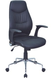 Fauteuil De Bureau En Métal Coloris Noir Mat - 64 X 108,5 X 66 Cm