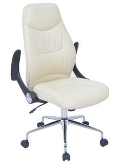 Fauteuil De Bureau En Métal Coloris Blanc Mat - 64 X 108,5 X 66 Cm