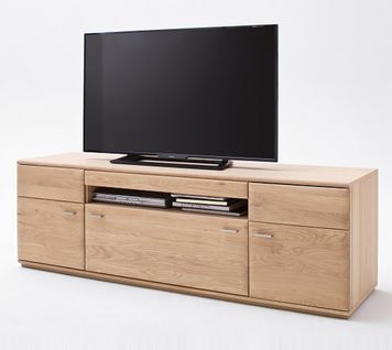 Meuble TV En Chêne Massif Bianco - L.150 X H.58 X P.50 Cm