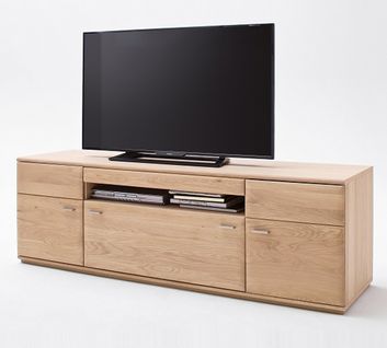 Meuble TV En Chêne Massif Bianco - L.180 X H.58 X P.50 Cm