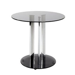 Table D'appoint Coloris Chromé-gris En Acier - H 57 X Ø 50 Cm