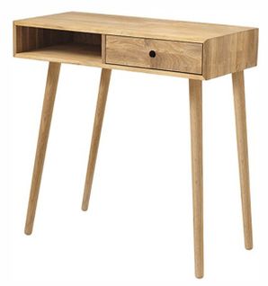 Console / Table D'entrée En Chêne Massif Huilé - L.80 X H.80 X P.35 Cm