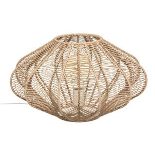 Lampe En Fer Coloris Beige - Diamètre 44 X Hauteur 25 Cm