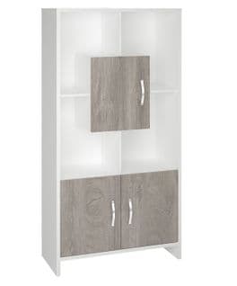 Bibliothèque / Etagère Coloris Blanc/chêne - Hauteur 180 X Longueur 90 X Profondeur 40 Cm