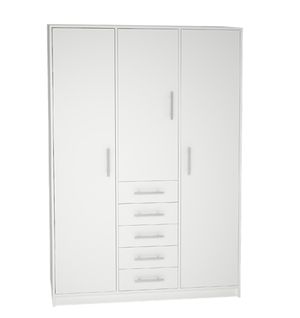 Armoire Placard / Meuble De Rangement Coloris Blanc - Hauteur 200 X Longueur 130 X Profondeur 50 Cm