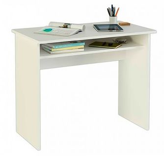 Bureau Design Coloris Blanc - Hauteur 74 X Longueur 90 X Profondeur 50 Cm