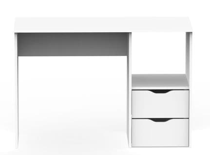 Bureau 2 Tiroirs Coloris Blanc - H. 76 X L. 115 X P. 50 Cm