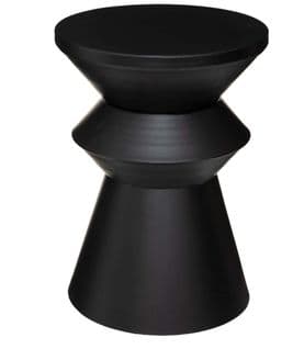 Table D'appoint En Fer Coloris Noir - D. 36 X H. 48,5 Cm