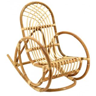 Rocking Chair  Enfant En Rotin Coloris Naturel - L. 40 X P. 60 X H. 62 Cm