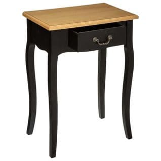 Table De Chevet / Table De Nuit Coloris Noir - L. 47,1 X P. 30 X H. 65,5 Cm