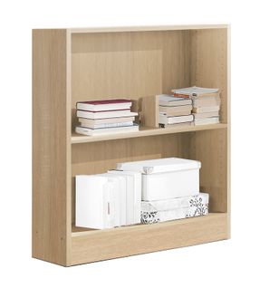 Etagère De 2 Tablettes Coloris Chêne Cambrian - L. 82 X P. 33 X H. 90 Cm