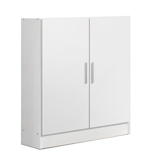 Armoire / Placard De Rangement De 2 Portes Coloris Blanc - L. 82 X P. 35 X H. 90 Cm