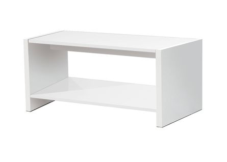 Table Basse Coloris Blanc - L. 77 X P. 40 X H. 39 Cm