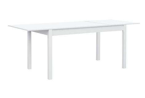Table À Manger Extensible Coloris Blanc - L. 140/80 X P. 80 Cm