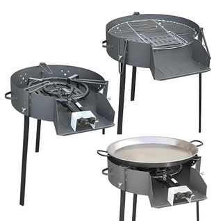 Barbecue Rond Avec Support En Acier Inoxydable Coloris Noir - 60 X 81 X 93 Cm