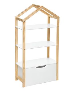 Bibliothèque / Étagère En Bois Coloris Blanc - Longueur 60 X Profondeur 30 X Hauteur 120 Cm