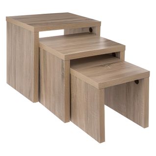 Lot De 3 Tables Gigognes En Bois Coloris Naturel