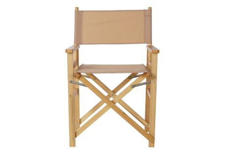 Lot 4 Chaises Jardin En Bois Pliante Marron - Largeur 56 X Hauteur 87 X Profondeur 48 Cm