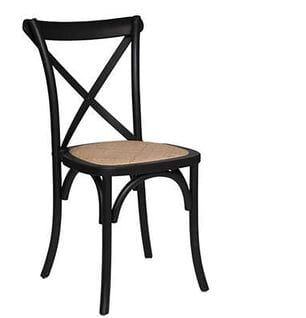 Lot De 4 Chaises En Bois Hêtre Coloris Noir - Longueur 48 X Profondeur 52 X Hauteur 89 Cm