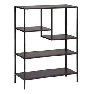 Etagère En Acier Coloris Noir - Longueur 75 X Profondeur 30 X Hauteur 100 cm