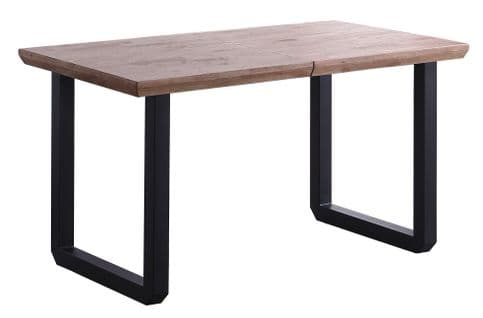 Table À Manger Rectangulaire Extensible En Bois - L. 140-220 X P. 80 X H. 77 Cm