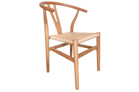 Lot De 2 Chaises De Salle À Manger En Bois Massif Coloris Naturel Corde - L. 56 X P. 52 X H. 76 Cm