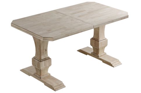 Table À Manger Extensible En Bois De Chêne Nordique Avec Pied En Bois Sculpté