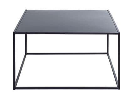 Table D'appoint En Métal Coloris Noir - Longueur 70 X Profondeur 70 X Hauteur 40 Cm