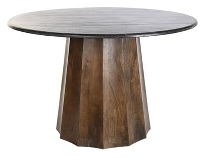 Table À Manger, Table Repas Ronde En Marbre Noir - Diamètre 120 X Hauteur 76 Cm