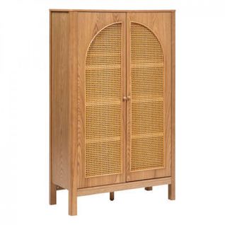 Meuble De Rangement En Bois Coloris Naturel -  Longueur 92,5  X Profondeur 40  X Hauteur 150,5 Cm