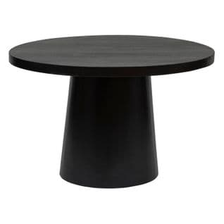 Table Basse Ronde En Bois De Manguier Coloris Noir - Diamètre 120  X Hauteur 76  Cm