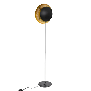 Lampe À Poser, Lampadaire Droit En Métal Noir - Longueur 33 X Profondeur 23 X Hauteur 144 Cm