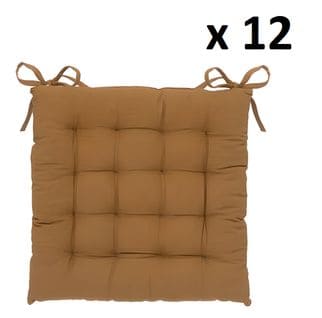 Lot De 12 Coussin De Chaise, Galette De Siège, Coussin D'assise Intérieur/extérieur En Coton