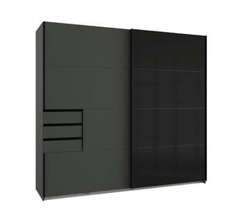 Armoire, placard  coloris graphite, noir   - L. 225  x H. 208 x P. 64  cm 