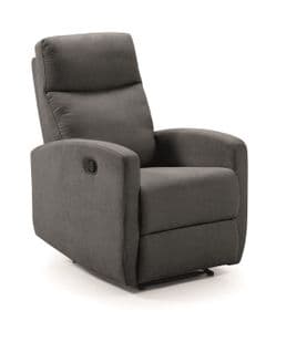 Fauteuil Relax Manuel En Tissu Waterproof Couleur Gris Foncé - L. 66 X P. 88 X H. 103 Cm