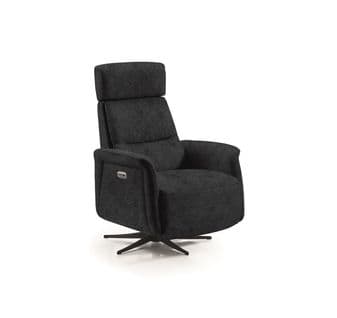 Fauteuil Relax Électrique En Microfibre Couleur Bleu - Longueur 76 X Profondeur 84 X Hauteur 111 Cm