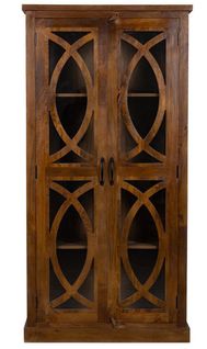 Armoire, Placard En Bois Avec 2 Portes Coloris Marron - L. 90  X P. 40  X H. 180 Cm