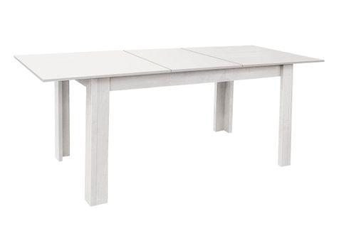Table à Manger, Table De Repas Extensible Coloris Blanc - Longueur 141-191 X Profondeur 81 Cm