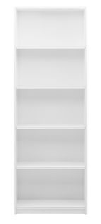 Etagère, Bibliothèque Avec 5 Tablettes Coloris Blanc - Longueur 58 X Profondeur 23 X Hauteur 170 Cm