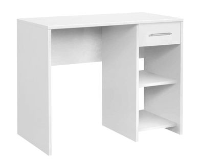 Table De Bureau, Meuble Du Bureau Coloris Blanc - Longueur 90 X Profondeur 52 Cm