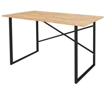 Table Du Bureau, Meuble Du Bureau Coloris Chêne Cambrian, Noir - L. 120 X P. 60 X H. 75 Cm