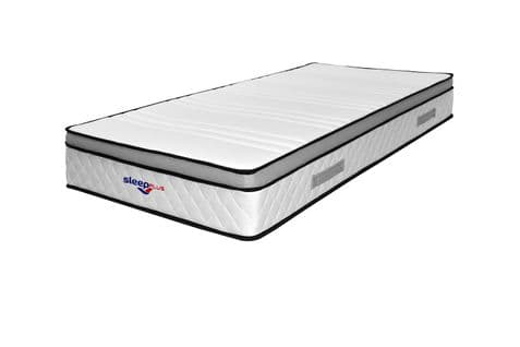 Matelas A Ressorts Ensaches - Marie + 4 Cm Memoire - 90x190 H 26 Cm - Accueil Moelleux - Equilibre