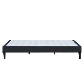 Sommier Tapissier Noir 90x200 Déhoussable Housse Lavable - Revetement Tissu Pvc