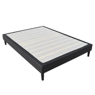 Sommier Tapissier Noir 160x200 Déhoussable Housse Lavable - Revetement Tissu Pvc